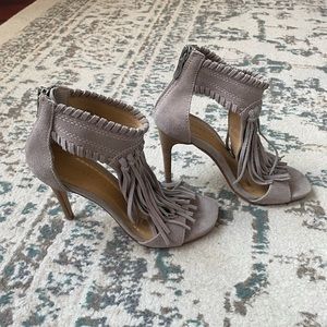 Chinese Laundry Santa Fe Fringe Heel Sandals